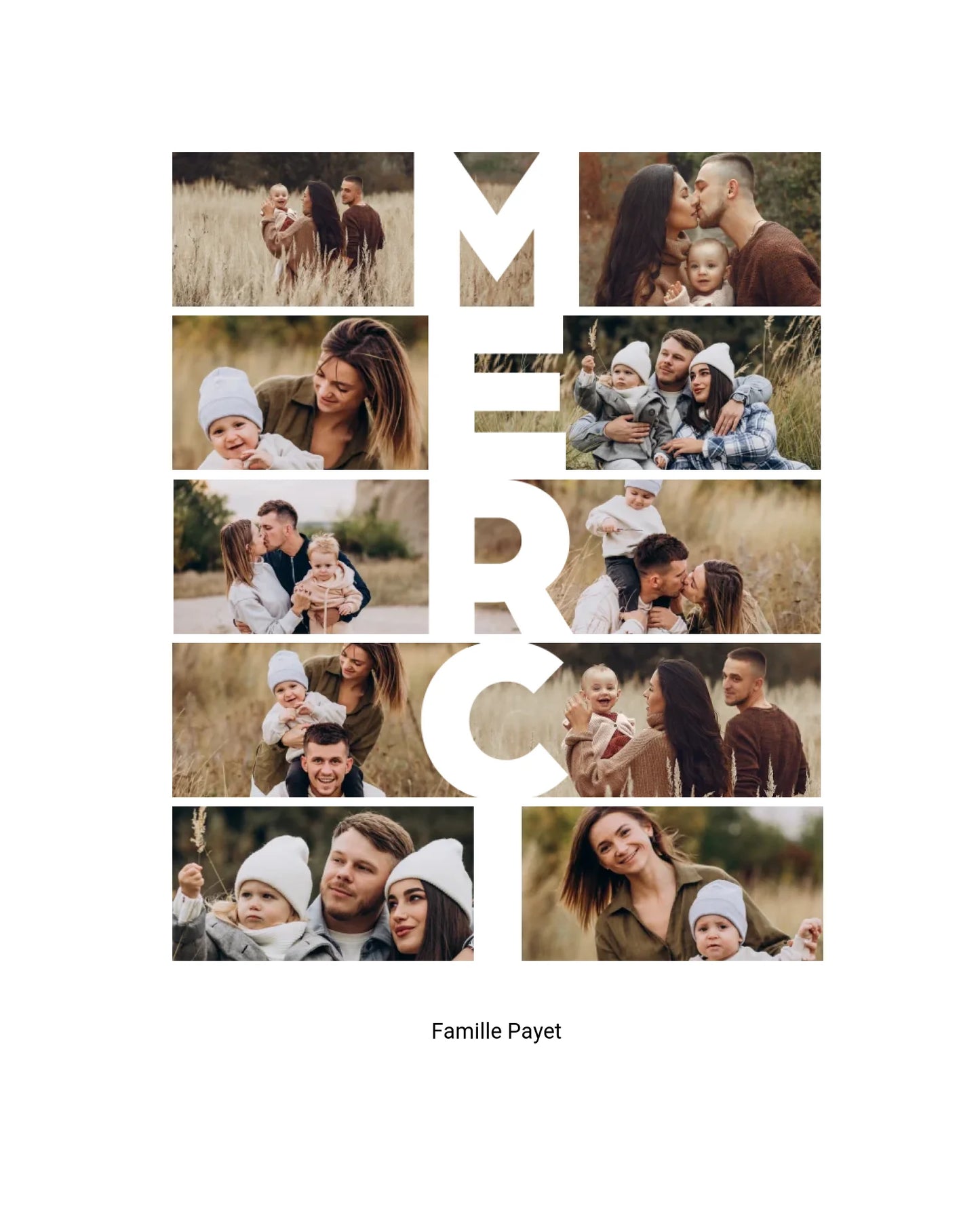Poster pèle-mèle "MERCI"