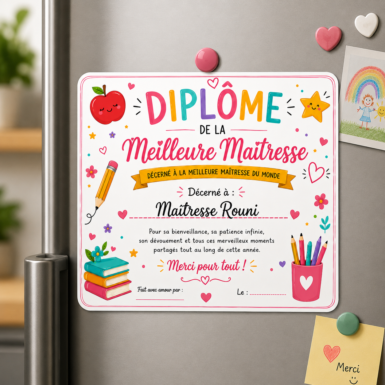 Magnet 20x15 Maitresse