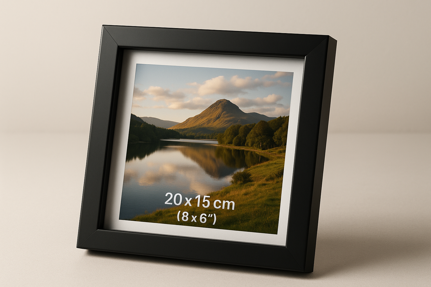 Cadre noir 20x15cm avec photo