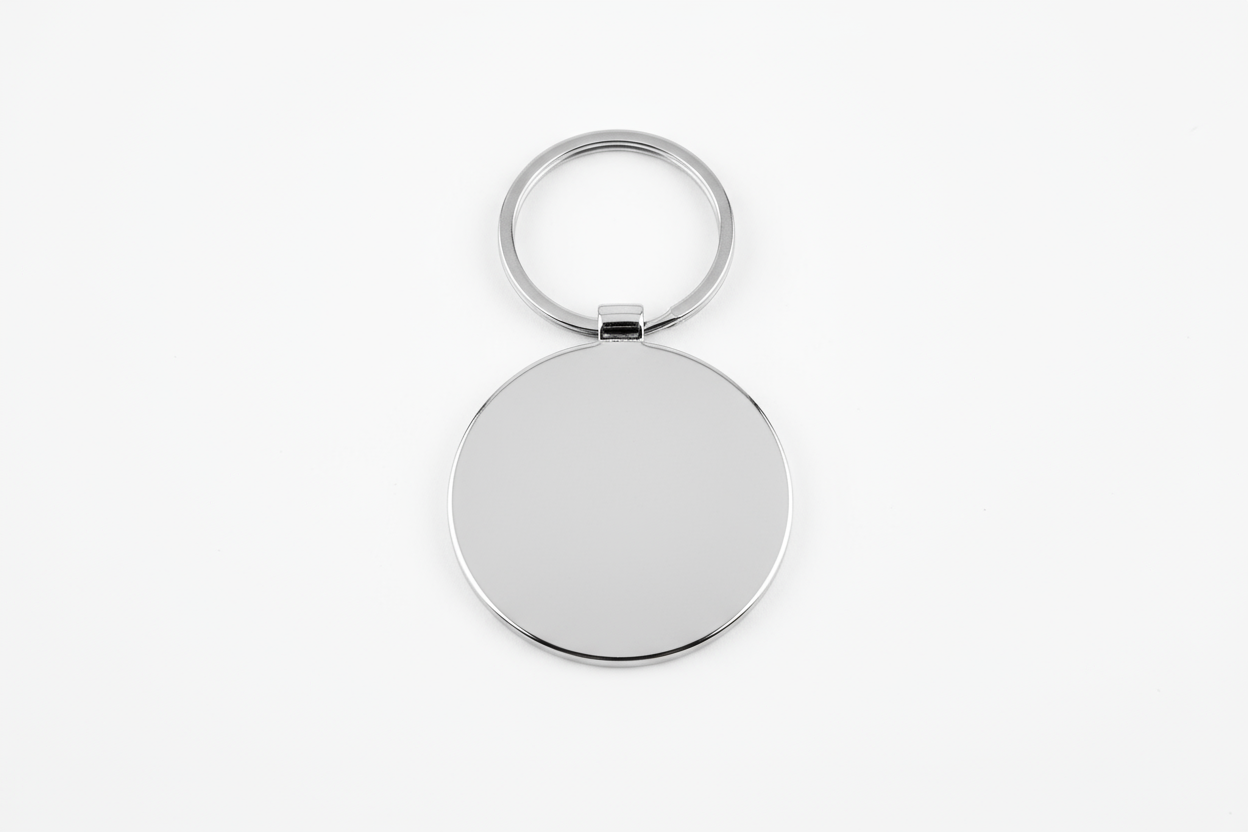 Porte clé rond métalique à graver