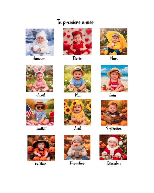 Cadre 30x40cm pèle mèle souvenirs