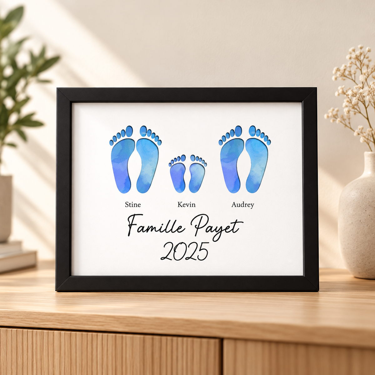 Cadre empreinte famille 20x15cm
