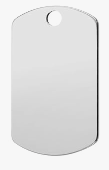 Porte clé rectangle métallique à graver