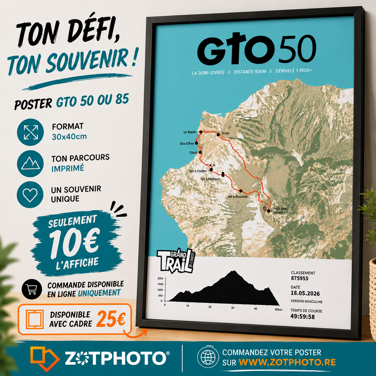 Cadre parcours personnalisé courses GTO