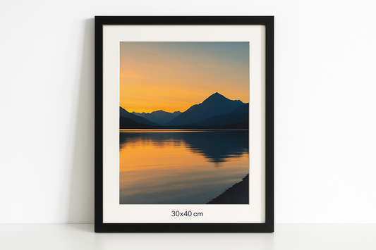 Cadre noir 30x40cm avec photo à l'intérieur