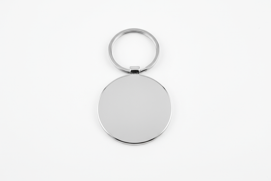 Porte clé rond métalique à graver