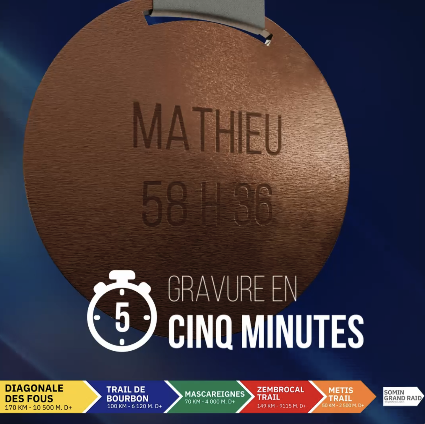 Illustration de l'offre Gravure Médaille Course